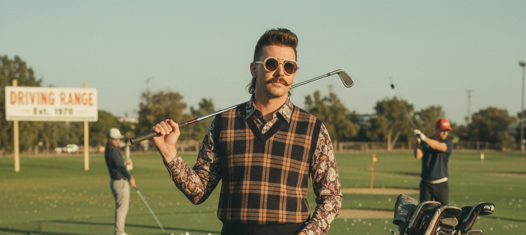 Golfspieler im Hipster Style