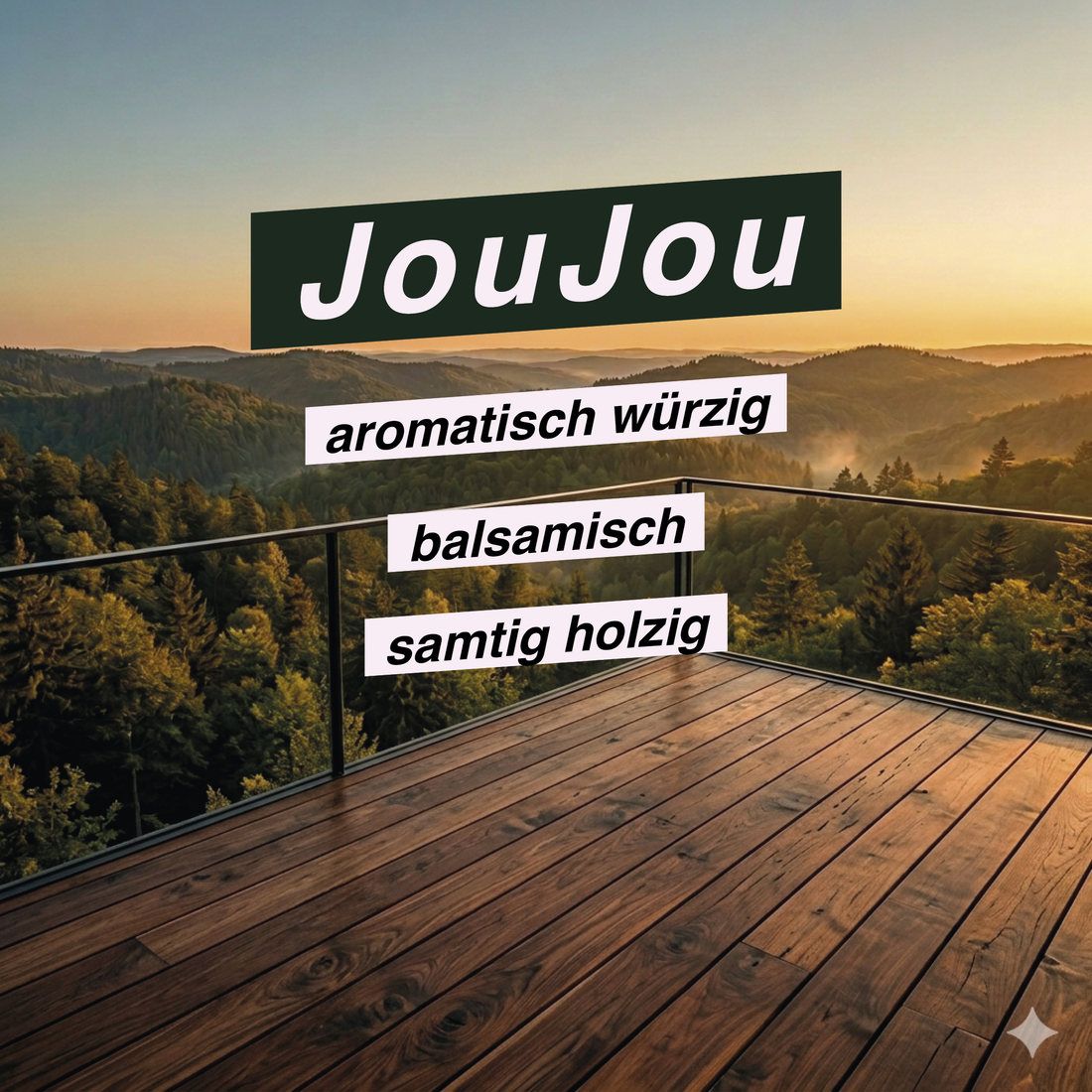 QAURA JouJou Eau de Parfum, Duftnoten Sandelholz, Patchouli und Ho-Öl